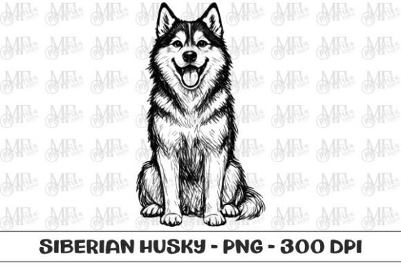 Download Siberian Husky Dog Sketch PNG - Sketch Collection