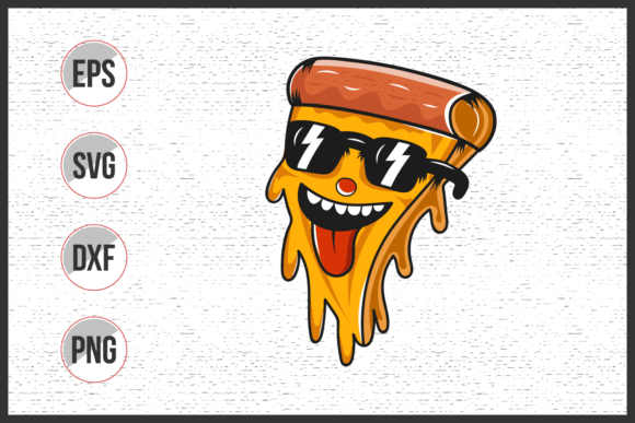 Download Cute Slice Pizza Vector Illustration - Premium Bundle