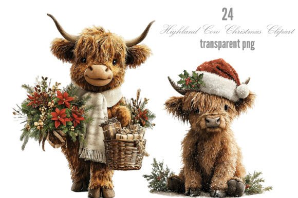 Download Highland Cow Christmas Clipart - Christmas clipart Collection